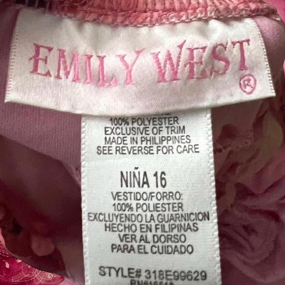 Emily West Pink and Purple Geometric  Dress - Picture 3 of 3